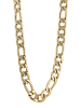 Adeliás Unisex Halskette – Figarokette aus Edelstahl 43 cm in gold