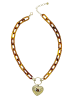 collezione alessandro Kurze Kette " Golden Eye " in braun