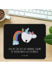 Mr. & Mrs. Panda Mouse Pad Einhorn Fliegendes Pferd mit Spruch in Schwarz