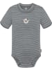 Normani Outdoor Sports Baby Merino Kurzarmbody „Tihoi" und Hose „Tutira" in Grau gestreift