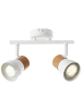 Brilliant Moka Spotrohr 2flg in weiß matt/braun