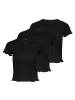ONLY T-Shirt 3er Pack in Schwarz