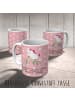 Mr. & Mrs. Panda Kaffeetasse Einhorn Radfahrer mit Spruch in Rot Pastell