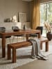 KADIMA DESIGN Esszimmer Sitzbank MUMBAI Massiv-Holz 120 x 45 x 35 cm in Massivholz