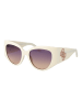 Guess Frauen Sonnenbrille Katzenauge Weiß