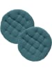 REDBEST Stuhlkissen rund 2er-Pack in petrol