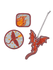 Lässig Lässig Anhänger & Patches 3er Set, Dragon