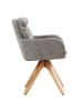 Homestyle4u 2er Set Polsterstühle in Grau