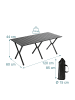 relaxdays Campingtisch in Schwarz - (B)120 x (H)44 x (T)60 cm