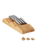 relaxdays Messerblock in Natur - (B)14,5 x (H)5 x (T) 40 cm