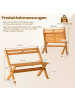 COSTWAY Gartenbank Holz klappbar 2-Sitzer in Hellbraun