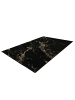Vivorum Wohnzimmer Teppich – Kurzflorteppich Mineral 425 in schwarz