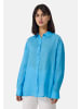 CASH-MERE.CH Ramie Bluse Oversize Style in Hellblau