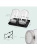 relaxdays 2 x Sprossenglas in Transparent/ Schwarz