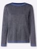 Sieh an! Langarm-Pullover in marine-royalblau