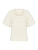 Soaked in Luxury Kurzarm-Bluse SLFilippa Gerade Passform in Whisper White