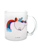 Mr. & Mrs. Panda Große Teetasse Einhorn Fliegendes Pferd ohne Sp... in Transparent