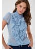 SAINT TROPEZ Langarm - Hemd LiljaSZ Gerade Passform in Allure Ice Small Blooms