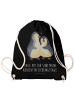 Mr. & Mrs. Panda Stofftasche Pinguin umarmen mit Spruch in Schwarz