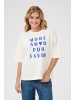 Kaffe T-shirt KAgissa Loose fit in Chalk w. Surf the Web
