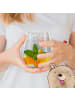 Mr. & Mrs. Panda Cocktail Glas Hummel flauschig mit Spruch in Transparent