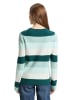Tom Tailor Pullover in green mint white stripe