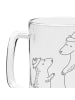 Mr. & Mrs. Panda Gravur Bierkrug Bären mit Hut ohne Spruch in Transparent