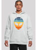 F4NT4STIC Hoodie Alien Sonnenuntergang Retro in grau meliert