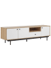 Beliani TV-Möbel ITACA in Weiß/Braun/Schwarz - (W) 163 x (H) 50 x (L) 40 cm