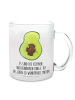 Mr. & Mrs. Panda Tasse Avocado Kern mit Spruch in Transparent