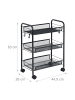 relaxdays Rollwagen in Schwarz - (B)44,5 x (H)63 x (T)26 cm