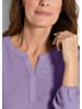 GOLDNER Jerseybluse Elegante Bluse mit Zierblende, Rundhals in flieder