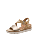 Tamaris Sandalen aus Leder mit Keilabsatz Braun