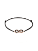Elli Armband 925 Rosegold Infinity in Schwarz