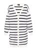 DreiMaster Maritim Women Cardigan in offwhite navy stripe