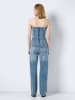 Noisy may Top schulterfrei Slim Fit ärmellos Denim in Blau-3