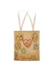 Mr. & Mrs. Panda Shopper-Tasche Igel Familie Design ohne Spruch in Weiß