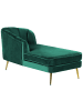 Beliani Chaiselongue ALLIER in Grün/Gold - (W) 150 x (H) 75 x (L) 76 cm