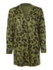 FRAPP  Strickjacke Modische Strickjacke mit Animalprint in olive multicolor