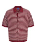 Jack & Jones Gestricktes Polo in Tibetan Red