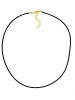 Gallay Kette 2mm Vollgummikette Naturkautschuk Verschluss goldfarbig 50cm in schwarz