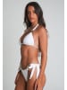 Moda Minx Bikinihose Irregular Hoop Tie in White