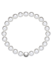Rafaela Donata Perlen-Armband aus Sterling Silber mit Muschelkernperle in weiß