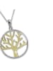 SilberDream 925 Silber vergoldet -Gelbgold 333 Damen SilberDream Kette Lebensbaum  ca. 44cm