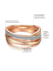 Trilani Ring aus Sterling Silber mit Zirkonia in roségold