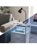 relaxdays Beistelltisch in Weiß - (B)40 x (H)60 x (T)30 cm