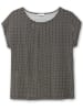sheego Kurzarmshirt in schwarz-gemustert