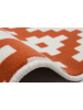 Kayoom Wohnzimmer Teppich – Kurzflorteppich Now! 325 in creme - orange - rechteckig