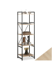 tectake Standregal, inklusive Kippschutz, 47,5 x 34,5 x 151,5 cm