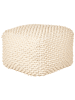 Beliani Pouf KINGRI in Beige - (W) 50 x (H) 35 x (L) 50 cm